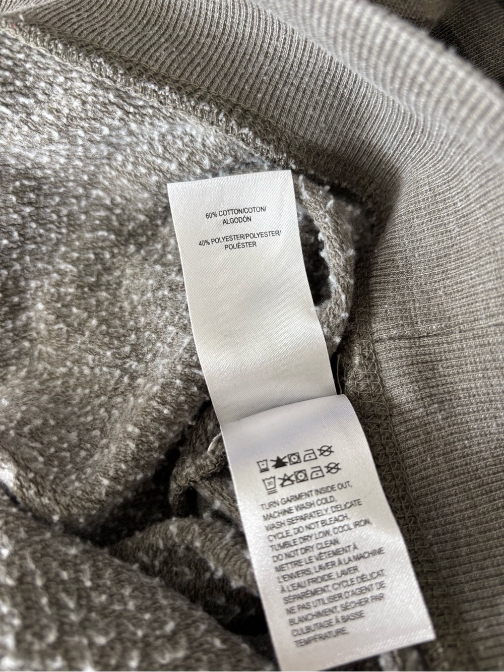 Lucky Brand Camo Crewneck Sweatshirt | Women's XL | Gray Green | Cozy Fleece - Picture 6 of 6